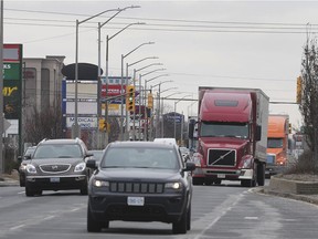 Busy Huron Church Road is shown near Prince Road on Tuesday, February 26, 2019. The city is planning to completely reconstruct Huron Church from Malden Road to Dorchester Road starting April 1 and lasting nearly three months.