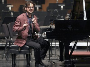 Windsor-born concert musician Daniel Wnukowski, now a pianist with an international reputation, performs on Feb. 15, 2019, at the Capitol Theatre for students from Immaculate Conception Elementary School.