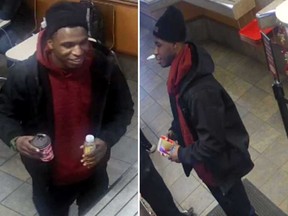 Shanique White, 25, in security camera images released by LaSalle police. White is the subject of a Canada-wide arrest warrant for a charge of attempted murder in relation to a stabbing that occurred in LaSalle on the night of Dec. 25, 2018.
