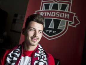 WINDSOR, ONT:. FEBRUARY 27, 2019 - Rudolf Popaj, 19, from Albania, who has just signed with Windsor TFC Stars, is pictured Wednesday, February 27, 2019.