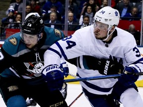 Toronto Maple Leafs centre Auston Matthews (34) on Monday February 4, 2019 .The Toronto Maple Leafs host the Anaheim Ducks at the Scotiabank Arena in Toronto. Veronica Henri/Toronto Sun