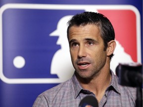 Detroit Tigers manager Brad Ausmus talks with reporters at the Major League Baseball winter meetings Monday, Dec. 7, 2015, in Nashville, Tenn.
