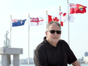 American historian Donald Miller will be keynote speaker at 14th annual Windsor Military Studies Conference.  Miller was photographed at Windsor's Dieppe Park and the Battle of Atlantic and RAF and RCAF Memorials.