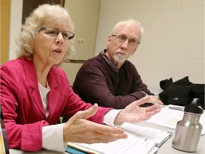 Dr. Margaret Keith, left, and Dr. James Brophy speak to the media about a new study they authored which reveals a toxic enviroment of physical and sexual violence against staff in Ontario hospitals in this file photo from Nov. 30, 2017.