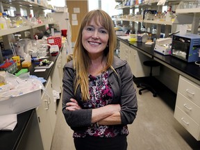 University of Windsor Professor Lisa Porter from the Department of Biological Sciences is shown on campus on Monday, February 25, 2019. She recently received a significant grant for her cancer research project.