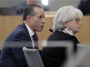 Bill Marra, vice-president of Hôtel-Dieu Grace Healthcare and Janice Kaffer, president and chief executive officer, speak at a Windsor council meeting on Monday, March 4, 2019.