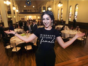 Layan Barakat, organizer of the Women of Windsor: Inside the Minds of Female Leaders event is shown at the Waters Edge Event Centre on Thursday, March 7, 2019. The gala event featured a panel discussion with local women leaders.