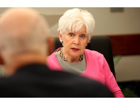 In this June 23, 2016, file photo, then-Windsor Police Services Board vice-chair Jo-Anne Gignac talks to Windsor Police Services Chief Al Frederick during a board meeting. The Ward 6 councillor has been replaced on the board by Ward 3's Rino Bortolin.