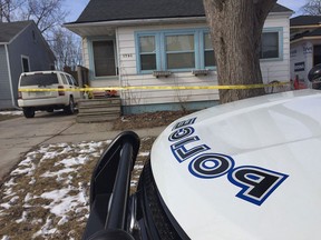 Windsor police investigate an overnight shooting at 1791 Tourangeau Road on March 8, 2019.