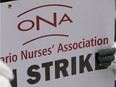 CCAC nurses hold a rally in front of Windsor Regional Hospital Met Campus in Windsor on Feb. 3, 2015.