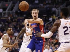 Guard Luke Kennard (5) is one of the young players the Detroit Pistons hope will be a cornerstone of the team's rebuild.