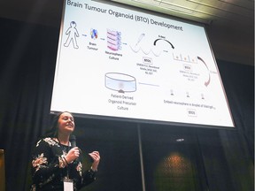 The UWill Discover Conference was held at the University of Windsor on Monday, March 18, 2019. The event showcases research, ideas, inventions and creative activity from every department and faculty on campus. Carleigh Ross, a masters student in the biology program is shown during the event.