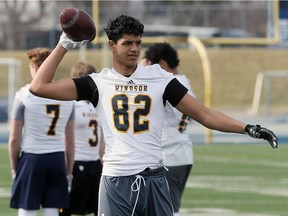 Top recruit Dante Daniels was one of more than 100 potential recruits to take part in the first junior day under University of Windsor Lancers head football coach Jean-Paul Circelli.