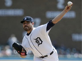 DETROIT, MI - APRIL 6:  Matt Moore #51 of the Detroit Tigers pitches against the Kansas City Royals during the second inning at Comerica Park on April 6, 2019 in Detroit, Michigan.