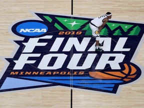 Cassius Winston of the Michigan State Spartans looks on during the 2019 NCAA Final Four semifinal against the Texas Tech Red Raiders at U.S. Bank Stadium on April 6, 2019 in Minneapolis, Minnesota.