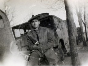 Canadian Army Pte. Don Brancaccio near Hamburg, Germany with a convoy of military trucks during WWII. Brancaccio, 93, was a infantry solider with Essex Scottish and HLI Regiments during WWII and served in Belgium, Holland and Germany, 1944-46. Born and raised in Windsor Brancaccio died April 22, 2019.