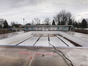 The loss of pool at Centennial Park in Amherstburg, shown earlier this year, has led town officials to provide a temporary solution for local swimmers.