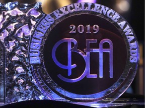 An ice sculpture is shown at the Windsor-Essex Regional Chamber of Commerce's 29th Annual Business Excellence Awards at Caesars Windsor on Wednesday, April 24, 2019.
