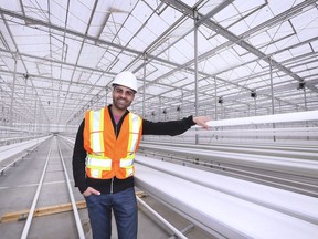 Tony Abbas, general manager of PharmHouse a cannabis growing operation currently under construction in Leamington, is shown at the facility on April 11, 2019. The operation is located at the corner of Highway 77 and Mersea Rd. 11.