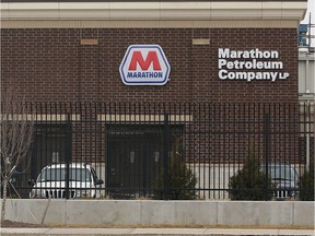 The Marathon Petroleum Company in Detroit, MI is shown on March 12, 2013.