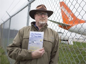 Peter A. Brandt, author of Fly Fearless and Fear Less, is pictured at the Windsor International Airport, Tuesday, April 30, 2019.