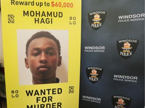 A wanted poster for Windsor murder suspect Mohamud Abukar Hagi, accused of a shooting death in downtown Windsor on Dec. 22, 2007.