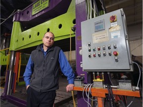 "Going through a slower period." Jonathon Azzopardi, president of Laval International, is shown at his company's Tecumseh plant in this Jan. 11, 2018, file photo. The local economy shed manufacturing jobs in the most recent Statistics Canada report.