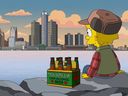 Ein vertrauter Anblick für Windsoriten, jetzt in Zeichentrickform: Lisa Simpson wirft in der Episode von Die Simpsons, die am 28. April 2019 Premiere feierte, einen Blick auf die Skyline von Detroit von der kanadischen Seite des Detroit River.