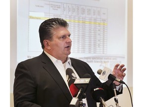 Windsor Regional Hospital President and CEO David Musyj speaks during a press conference in 2019.