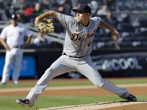 Detroit Tigers' Matthew Boyd delivers a pitch during the first inning of a baseball game against the New York Yankees Wednesday, April 3, 2019, in New York.