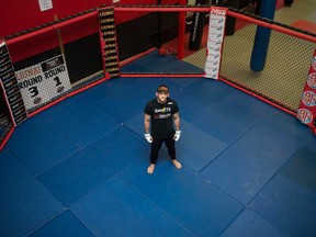 Windsor MMA fighter Kyle Prepolec, 29, in the training cage at MTC Windsor on April 29, 2019. Prepolec makes his UFC debut in Ottawa on May 4.