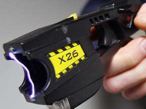 A TASER X26 device in the hands of a Windsor police officer in 2008.