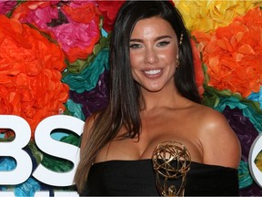 Jacqueline MacInnes Wood of Windsor celebrating her big win at the CBS Daytime Emmy After Party at Pasadena Convention Center on May 5, 2019, in California.
