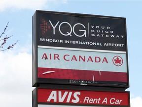 The sign for Windsor International Airport is shown in this 2018 file photo.