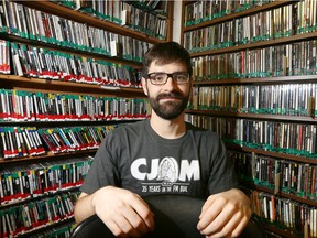 CJAM FM station manager Brady Holek is pictured in this photo on Wednesday, May 29, 2019. The University of Windsor campus radio station has organized an emergency fundraising drive and new advertising and sponsorship packages, in anticipation of a funding shortfall this September when students can opt out of non-essential ancillary fees.