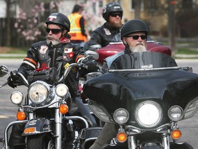 In this May 6, 2018, file photo, bikers are shown during the First Lutheran Church and Hogs for Hospice's 2nd annual Blessing of the Bikes event in Kingsville. The 3rd annual blessing is this Sunday.