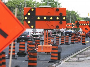 A 2019 file photo of a road construction site in Windsor.