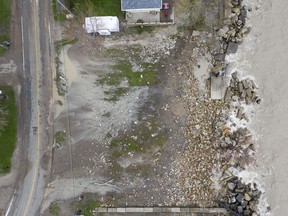 Leamington's Hillman Marsh faces further ecological upset Aerial view of flooded homes on Cotterie Park Road north of Hillman Marsh are pictured Wednesday, May 1, 2019.