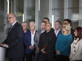 At a news conference last Friday, Mayor Drew Dilkens called into question the legality of business improvement associations donating money to help fund the appeal of the proposed megahospital's location.