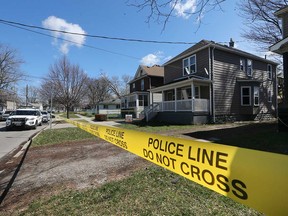 Windsor police tape and units outside the house at 3417 Cross St. on April 15, 2019. The address was investigated by police in relation to the disappearance of Jerome Allen.