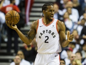 The Raptors Kawhi Leonard is pictured in this file photo.