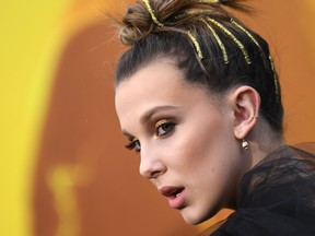 English actress Millie Bobby Brown arrives to attend the world premiere of "Godzilla: King of the Monsters" at TCL Chinese Theatre on May 18, 2019 in Hollywood. (VALERIE MACON/AFP/Getty Images)