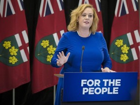 Lisa MacLeod, Minister of Children, Community and Social Services, responds to a question on changes to Ontario's autism program at Queen's Park in Toronto on Thursday, March 21, 2019.