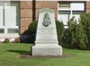 A photo of the Jeanne Mance sculpture outside the Ouellette Campus of Windsor Regional Hospital from Google Street View in October 2018.