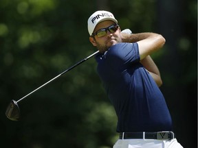 Corey Conners of Canada plays his shot from the seventh tee during the second round of the RBC Canadian Open at Hamilton Golf and Country Club on June 07, 2019 in Hamilton.