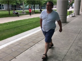 William Stevenson  of Windsor departs Ontario Court of Justice in downtown Windsor on June 4, 2018, after pleading guilty to a number of child pornography charges. He will have a sentencing hearing in August.