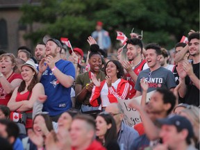 The cheering among the 'We the North' crowd crammed into Charles Clark Square Friday night was fast and furious at the start of Game 4 of the NBA final series between the Toronto Raptors and Golden State Warriors. Downtown Windsor's own Jurassic Park was a huge draw on a perfect spring night.