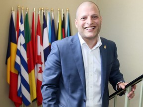 City of Windsor Ward 1 Coun. Fred Francis, who has been battling back from cancer treatment, visits the Multicultural Centre in downtown Windsor on Tuesday.