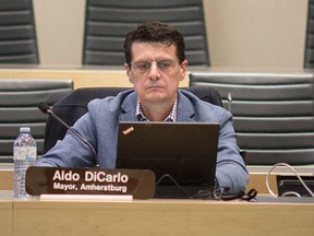 Amherstburg Mayor Aldo DiCarlo at a meeting of Essex County Council in January 2019.