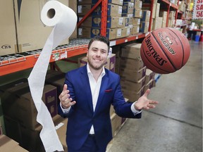 Chris Lanman, director of sales at Champion Products, is shown at the Windsor, ON. company on Friday, June 14, 2019. The business has an exclusive deal providing  janitorial supplies to Maple Leaf Sports and Entertainment and all of their facilities throughout the Greater Toronto Area including Scotiabank Arena where the Toronto Raptors play.